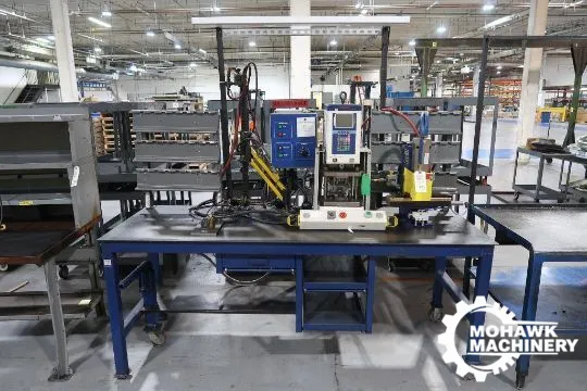 10kN JANOME “JP-104” ELECTRO-PRESS SERVO PRESS & COLUMBIA “SLIDE-A-MARK” PNEUMATIC MARKING PRESS