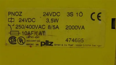 Pilz PNOZ 24VDC 3S 1O Safety Relay Module 474695 Used