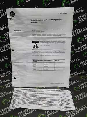 AB 2100U-KCRRN86/8 Motor Control Center Size 4 FVNR 100 HP 480V 3Ph 60Hz New
