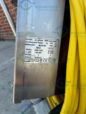 USED PURE FLO PRECISION 150 L STAINLESS STEEL JACKETED REACTOR 45 PSI W/ 0.5 HP MIXER