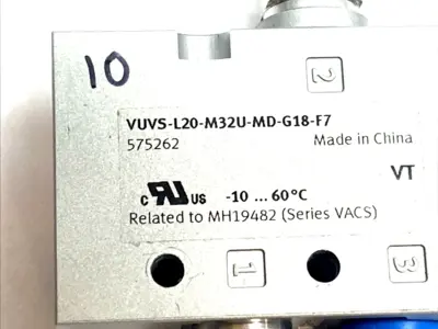USED FESTO SOLENOID VALVE 575262 W/ VACS-C-C1-1 COIL 8025330