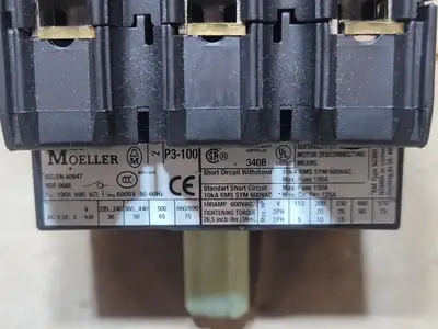 Used MOELLER P3-100 Switchgears British Columbia CA | Lenmark #1438340
