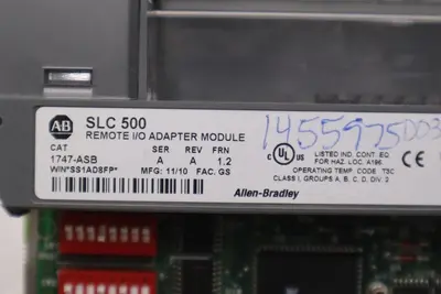 AB 1747-ASB Allen Bradley SLC 500 RIO Remote I/O Adapter STOCK 5358