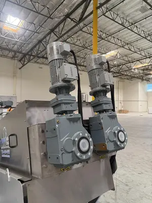 NEW NWI JX302 VOLUTE PRESS SLUDGE DEWATERING SYSTEM W/  POLYMER  DOSING UNIT MFG 26