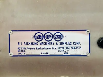 USED ALL PACKAGING MACHINERY TBS-3/8 CONTINUOUS BAND SEALER