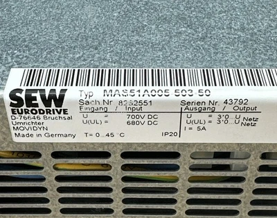 USED SEW Eurodrive MAS51A005-503-50