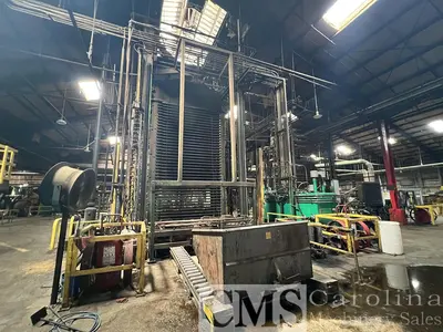 USED GLOBE PLAYWOOD LAYUP LINE AND GLOBE PRESS