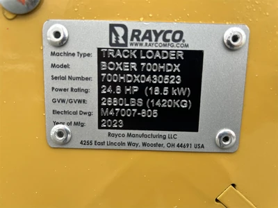 Used 2023 RAYCO BOXER 700HDX Skid Steer Loaders | Abele Tractor #1342745