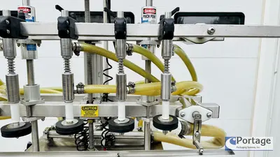 USED INLINE FILLING SYSTEMS SEMI-AUTOMATIC OVERFLOW FILLER