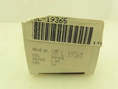 Honeywell Skinner V5L19365 Solenoid Valve 3-Way NC 6VDC 275 PSI 1/4" NPT