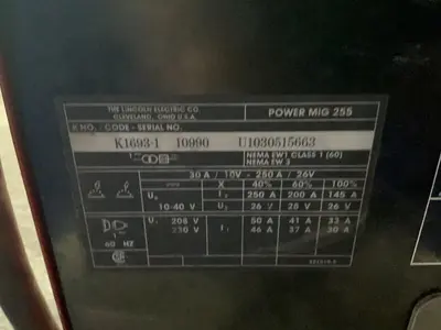 Used LINCOLN ELECTRIC POWER MIG 255 Mig Welders Ohio US | HGR 24 #1333865