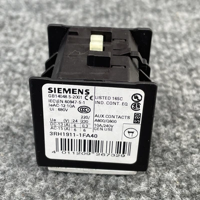 Used Siemens 3RH1911-1FA40 Contact Blocks California US | Davliegogo LLC #1706788