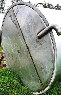 Tank, 2,400 Gallon, 304 Stainless Steel, 5'6" x 14', Single Wall #S745016