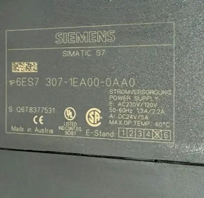 NEW SIEMENS 6ES7307-1EA00-0AA0 POWER SUPPLY 6ES73071EA000AA0