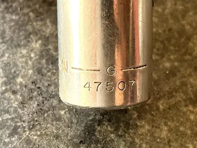 Vintage Craftsman SAE 11/16” Socket, -G-, 1/2 Drive, 12 Point, 47507 - USA 🇺🇸