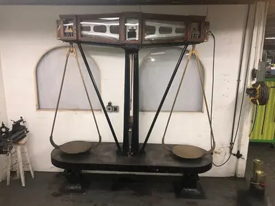 4777-385 Antique US Mint Henry Troemner Type Gold Assay Bullion Balance Beam Scale