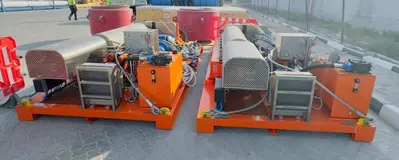 (3) Swaco 518 FH/HV oilfield decanter centrifuge skids, Duplex SS.