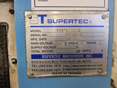 2006 SUPERTEC G38P-100CNC Cylindrical Grinders (OD, O.D., Plain, Universal) | Mohawk Machinery (10)