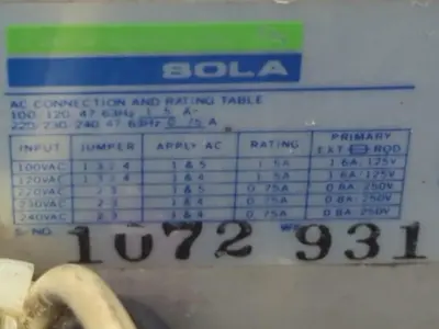 USED SOLA SLS-24-036