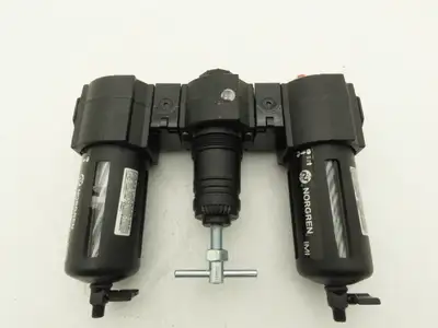 Norgren C74A-3AT-QP3-RMG-QPN Air Line Filter Regulator Lubricator Combo 3/8"NPT