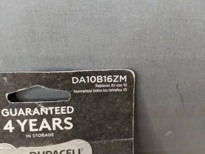 32 Hearing Aid Batteries: Duracell DA10B16ZM Size 10 $38 Retail - Brand New