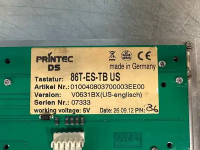 Printec-Ds 86T-ES-TB US Ver/ V0631BX Stainless Steel Ind. Keyboard (3.5.2)