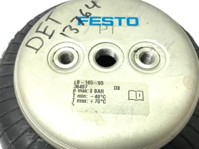 Used FESTO BELLOWS CYLINDER 65MM STROKE SIZE 165 1/4" CONNECTION Misc Industrial Equipment | Maverick Industrial Sales #1111890