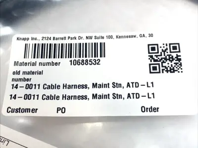 New | in-Stock Knapp Cable Harness ATD-L1 Power and Data Cable Misc Electrical & Power Parts Michigan US | Maverick Industrial Sales #1400775