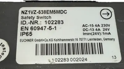 NEW EUCHNER NZ1VZ-538E-M5MDC