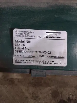 3500 LB X 60" X 48" SOUTHWORTH MODEL #LS4-36 HYDRAULIC SCISSOR LIFT TABLE, 110V SINGLE PHASE: STOCK #20921