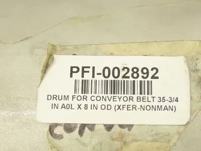 Stainless Steel Conveyor Drive Roller Pulley Hollow Drum 35.75" Face x 8" Dia