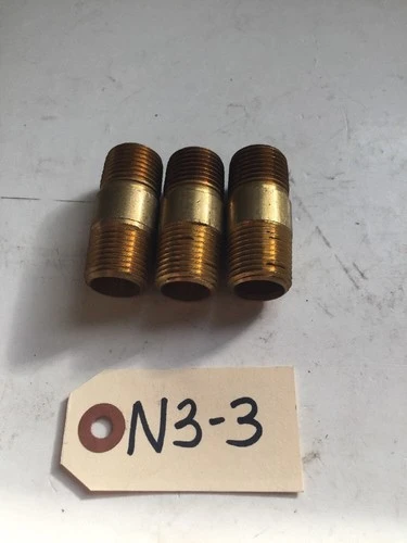 *New* 1/2" X 2.0 Brass Long Nipple  (Lot Of 3) *Warranty*