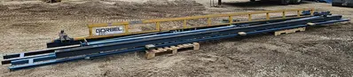 USED GORBEL 250# FREESTANDING BRIDGE CRANE SYSTEM W/VACUUM LIFT