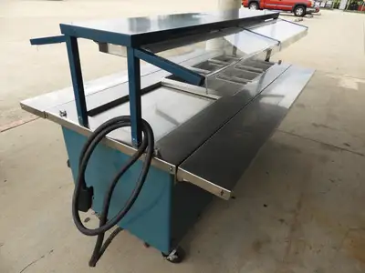 Used Delfield Used Delfield KCSC-60-NU Custom 60" Hot Food 3 Pan Steam Table with Heat Pad 220V Steam Tables (Food) Illinois US | Falcon Restaurant Supply #1376572