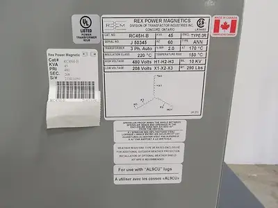 New | in-Stock REX POWER MAGNETICS RC45H-B Transformers British Columbia CA | Lenmark #265799