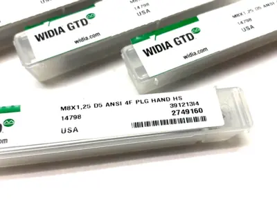 NEW WIDIA HAND TAP M8X1,25 D5 ANSI 4FL PLG HAND HSS 14798