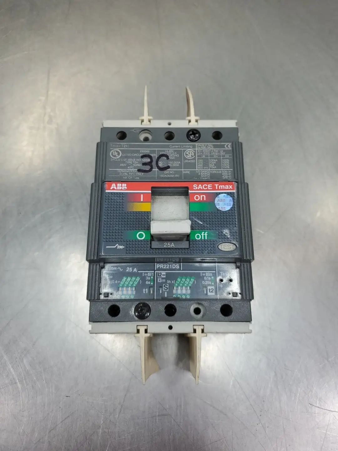 Used ABB TMAX T5H PR221DS CIRCUIT BREAKER, 25A, 3P, 800V Circuit Breakers South Carolina US | Palmetto Automation #1151468