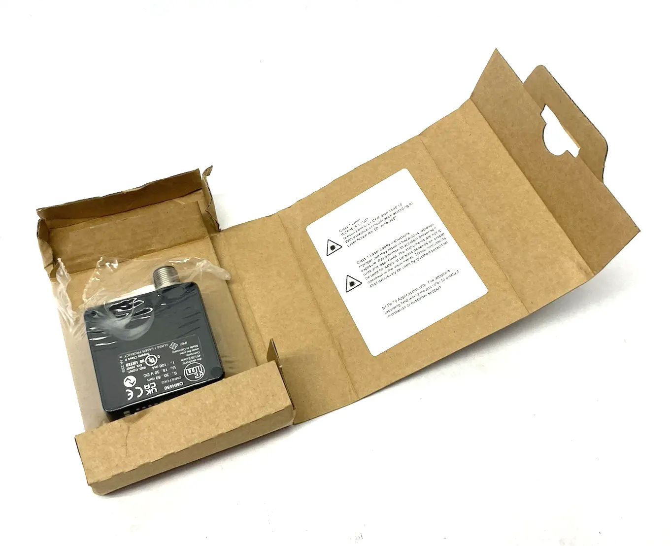 USED IFM OPTICAL LASER DISTANCE SENSOR, MICROMETER RANGE