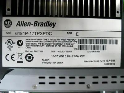 USED Allen-Bradley 6181P-17TPXPDC