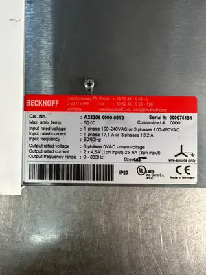 Used Beckhoff _UNKNOWN_ Servo Drives South Carolina US | Palmetto Automation #1493840