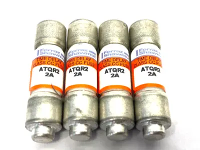 USED FERRAZ SHAWMUT 2A TIME DELAY CYLINDRICAL FUSE CLASS CC