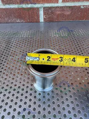Unbranded Stainless Steel Reducer 2" Sanitary to 2 1/2" Sanitary Fittings