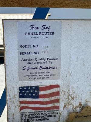 Used HER-SAF "145" Pin Routers California US | MachineryMax #1373234