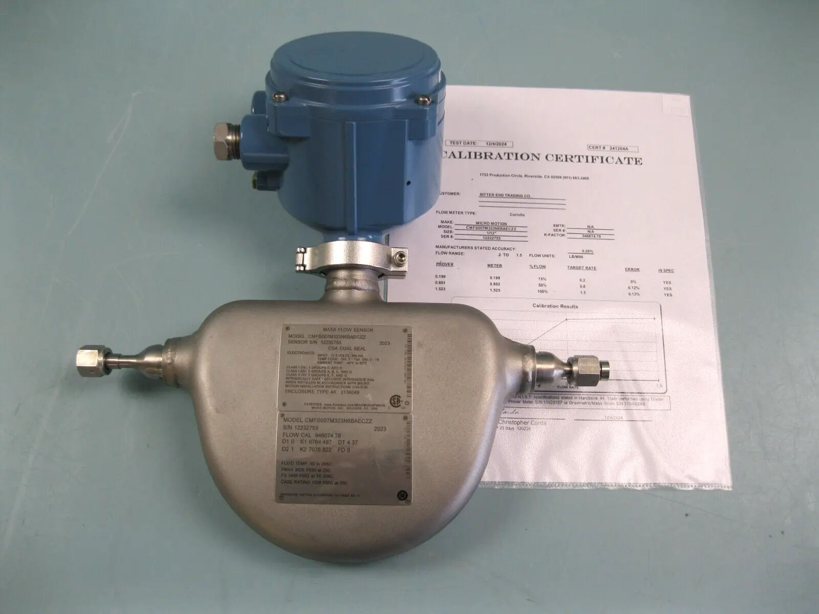 USED Micro Motion CMFS007 M323N6BAECZZ
