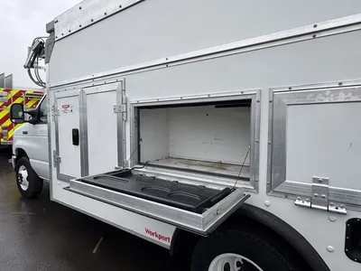 Used 2022 FORD E-450 SD VAN LADDER AERIAL LIFT VAN Bucket (boom) trucks Minnesota US | Carco Truck & Equipment #1548892