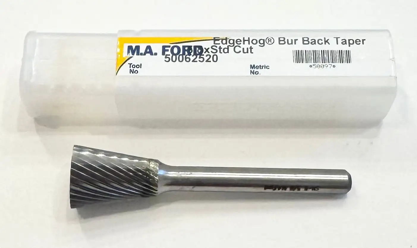 M.A. Ford 5/8" Carbide Burr SN-6 Back Taper Inverted Cone Single Cut
