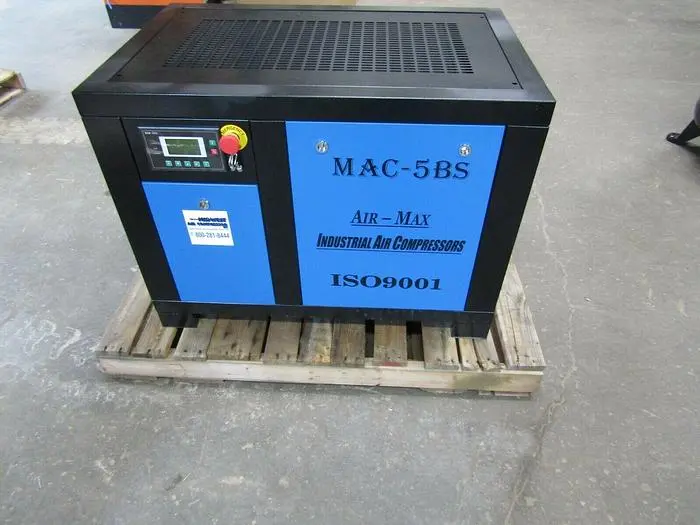 Air-Max 5 hp. 1ph. Single Phase VSD Rotary Screw Air Compressor 12 Year Warranty