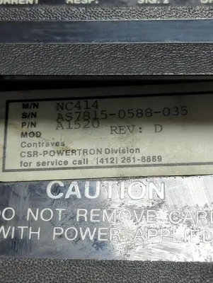 Used CSR CONTRAVES A1520 Industrial Controls Ohio US | Surplus Asset Holdings #1399611
