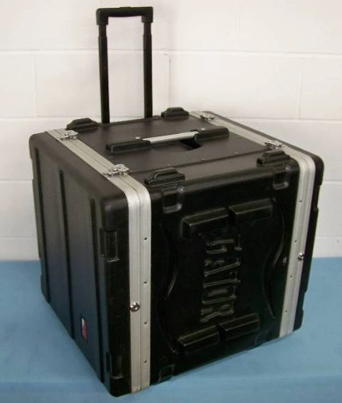 Gator Hard-Sided Case Case with Power Strip, Rack Rail, Telescoping Handle and Wheels