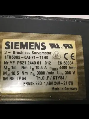 USED SIEMENS 1FK6083-6AF71-1TH0 WG